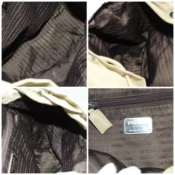 PRADA Backpack Nylon Khaki Silver Auth bs27513 main image 13